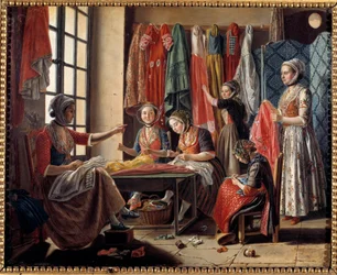 A Sewing Workshop in Arles in 1760