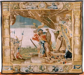 Theseus Presents the Head of the Minotaur to the King and Queen of Crete (Series Story of Theseus)