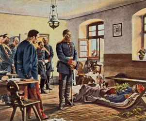 Crown Prince Friedrich Wilhelm at the body of General Douay, 4 August 1870