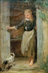 Girl with Cat