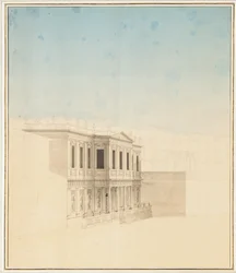 View of the Sultane Hadigé Pavilion at Defterdar Bournou