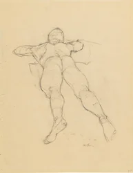 Reclining Male Back Nude