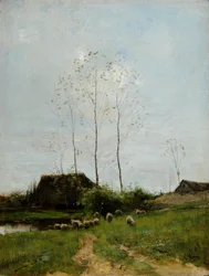 Landscape with Shepherd and Sheep