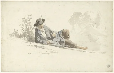 Man Resting on the Ground