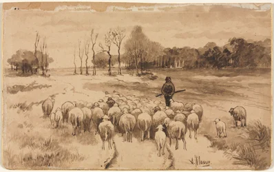 Shepherd with His Flock, c. 1870