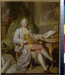 Portrait of L Henninger - Oil on Canvas by Anton Pavlovich Losenko (c.1760)