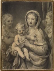 Madonna and Child with Two Angels