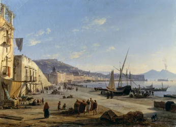 View of Naples with Vesuvius in background