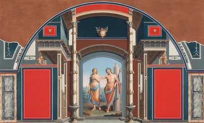 Wall Painting of a Roman House on the Grounds of Villa Negroni in Rome, Bacchus and Ariadne