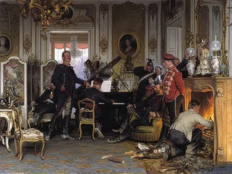 In the Staging Area before Paris. 1894