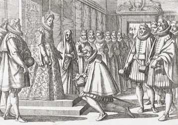 Philip III, King of Spain Before Margaret of Austria
