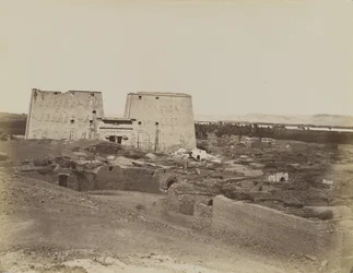 Edfu, view of Pylon and Village