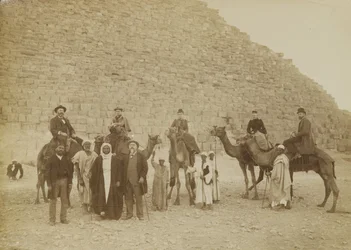 Family of Tourists at Giza, Egypt