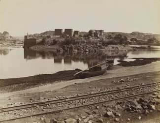 Philae, view of the East Bank of the Nile, northwest