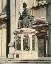 Monument to Pope Sixtus V Outside the Basilica at Loreto