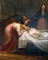 Lamentation over the Dead Christ, by Antonio Canova, detail