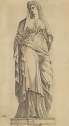 Woman Full Face, Her Head Slightly to the Left