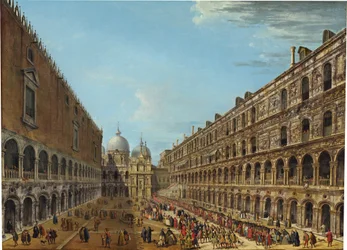 Procession in the Courtyard of the Ducal Palace, Venice