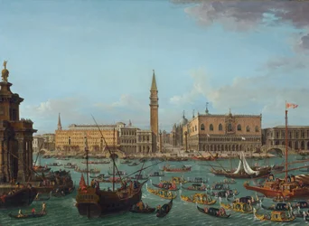 Procession of Gondolas in the Bacino di San Marco, Venice