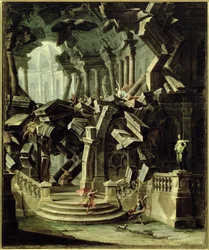 Samson Destroying the Temple of Dagan, God of the Philistines