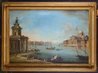 The Bacino di San Marco, Venice, looking East, with the Church of San Giorgio Maggiore, and the Dogana