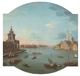 View of San Giorgio Maggiore, Venice, with the Punta della Dogana in the Foreground