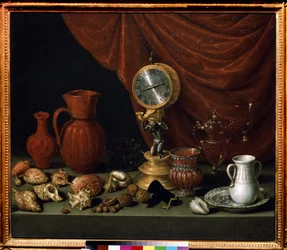Still life with a clock