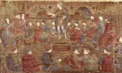 St. John the Baptist Rebuking Herod, tapestry depicting scenes from the life of the saint