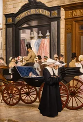 The Epoch, detail with a nun and a carriage (detail)