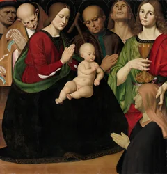 The Holy Family with Four Saints and a Female Donor