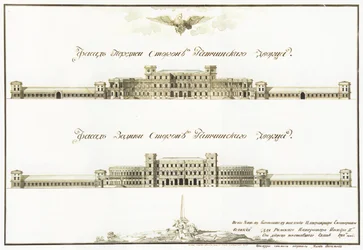 Facades of the Great Gatchina Palace, 1781