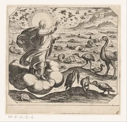God Creating the Birds and the Fish