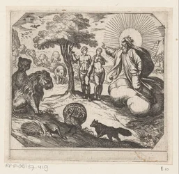 God Forbids Adam and Eve to Eat from the Tree of Knowledge