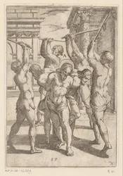 The Beating of Three Saints Bound Back to Back