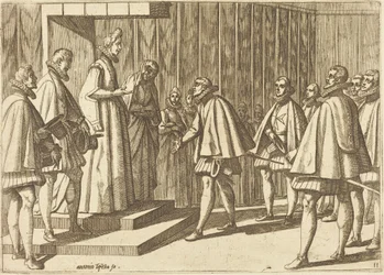 Italian Prince before Margaret of Austria