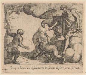 Jupiter Transforms the Cercopes into Monkeys (Metamorphoses by Ovid)