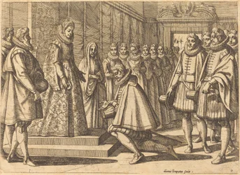 Philip of Spain before Margaret of Austria