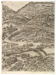 Plan of the City of Rome: Part 5 with the Baths of Caracalla, the Santa Sabina and Part of...