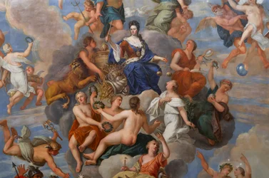 Queen Anne surrounded by a host of personified virtues (detail)