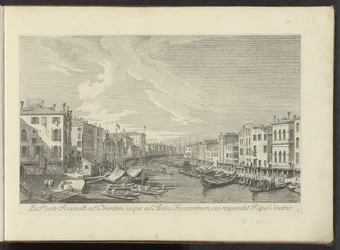 View from the Rialto Bridge on the Grand Canal in Venice