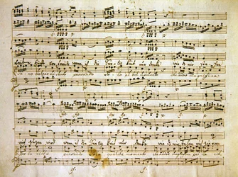 Late 18th Century Copy of a Manuscript Page from the Score of La Scuola de Gelosi