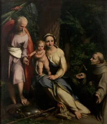 The Rest on the Flight into Egypt with Saint Francis of Assisi, c. 1520