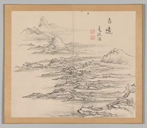 Double Album of Landscape Studies after Ikeno Taiga, Volume 2 leaf 5