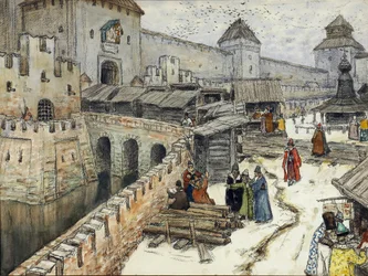 Moscow in the 17th Century, Bookshops on the Christ the Saviour Bridge