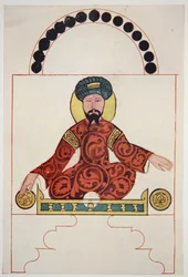 Contemporary portrait of Saladin, c.1180, reproduced in The Outline of History: being a plain history of life and mankind by H.G. Wells, London