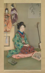 Female Chanter for Joruri Puppet Theater, ca. 1920