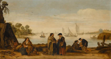 River Landscape with Women Reading Palms