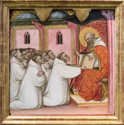 St Benedict Blesses the Monks