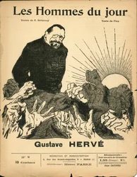 Cover of Les Hommes du jour, number 2, Satirical in B & W