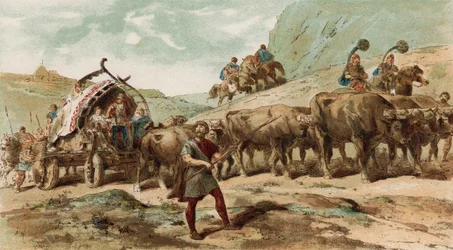 Ox-Drawn Wagon and Escort of the Nervii Tribe of Northern Gaul